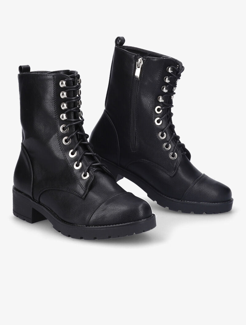 Rangers unies à lacets - Noir - 1