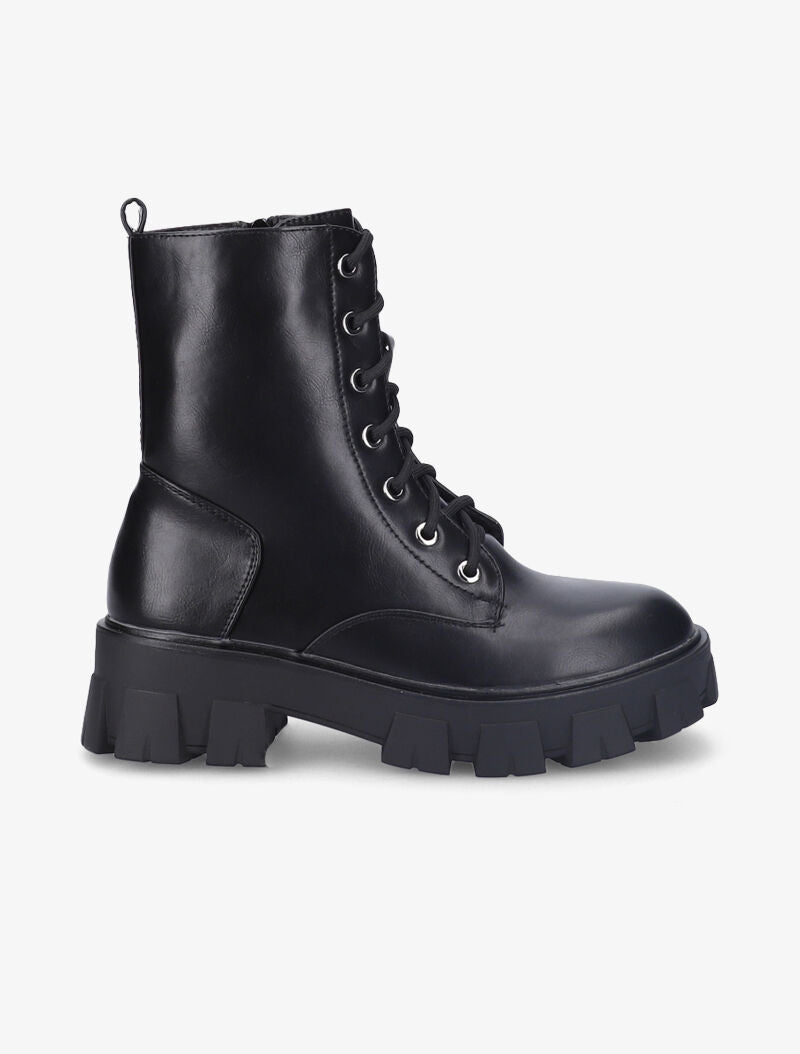 Bottines à semelles striées - Noir - 2