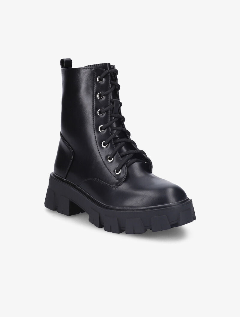 Bottines à semelles striées - Noir - 3