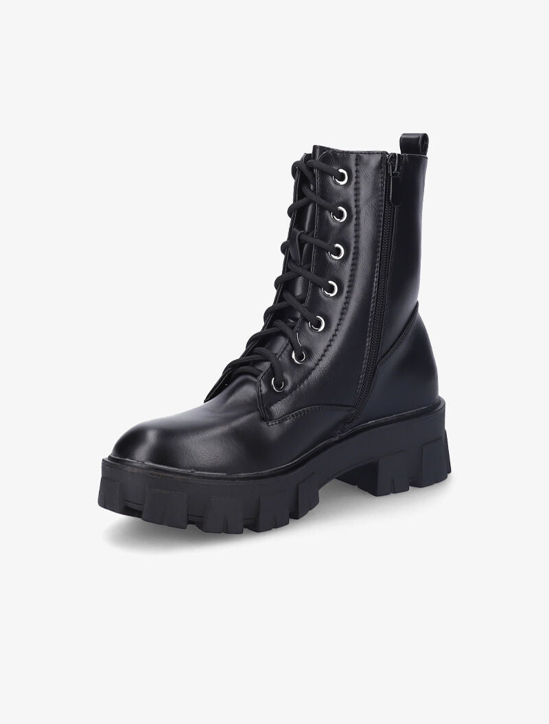 Bottines à semelles striées - Noir - 4