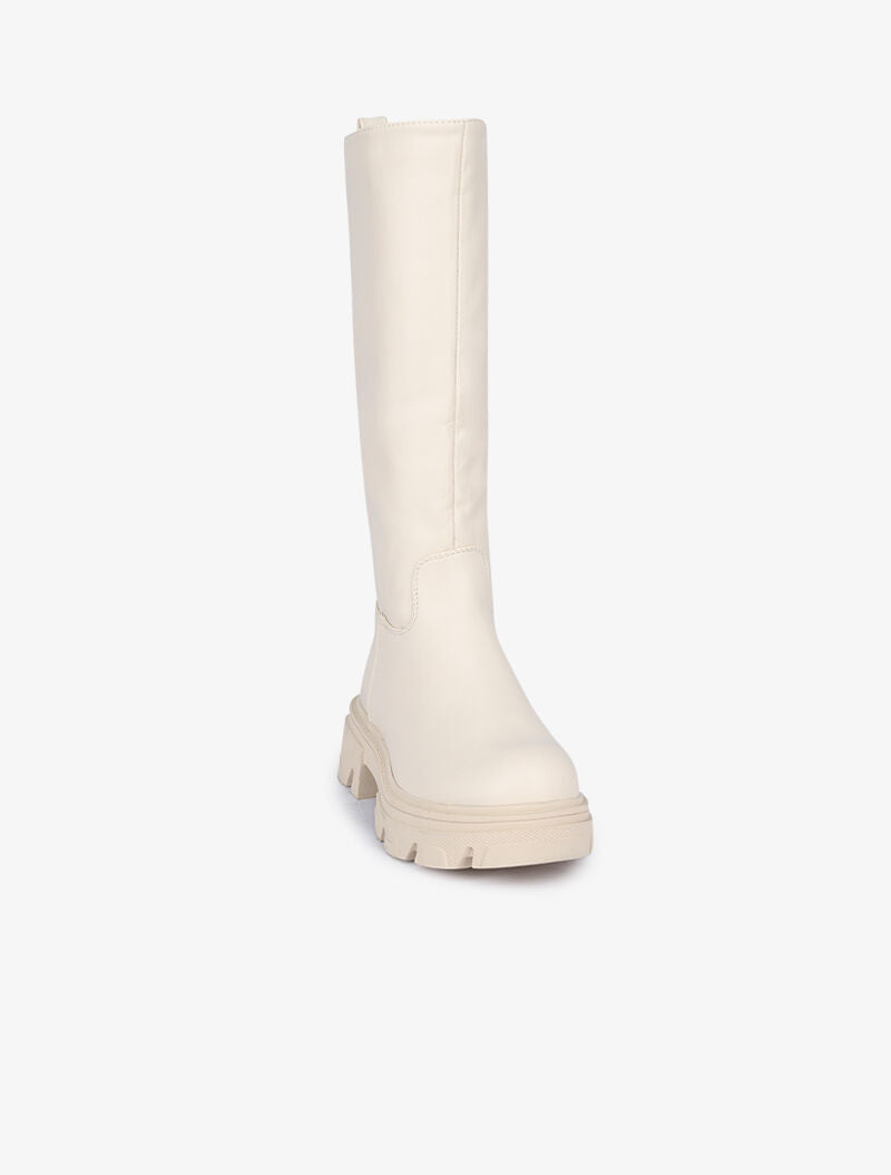 Bottes à semelles crantées - Beige - 2