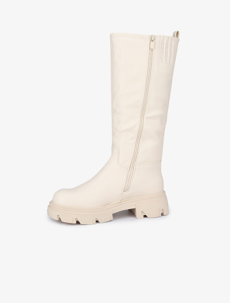Bottes à semelles crantées - Beige - 3