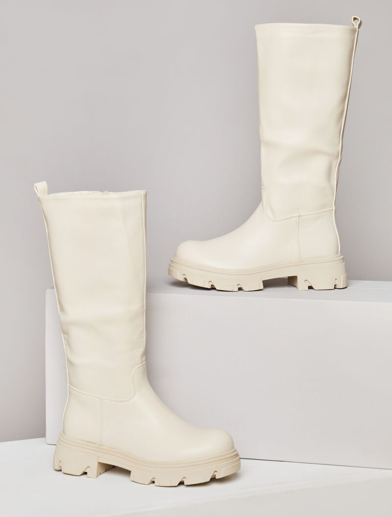 Bottes à semelles crantées - Beige - 5
