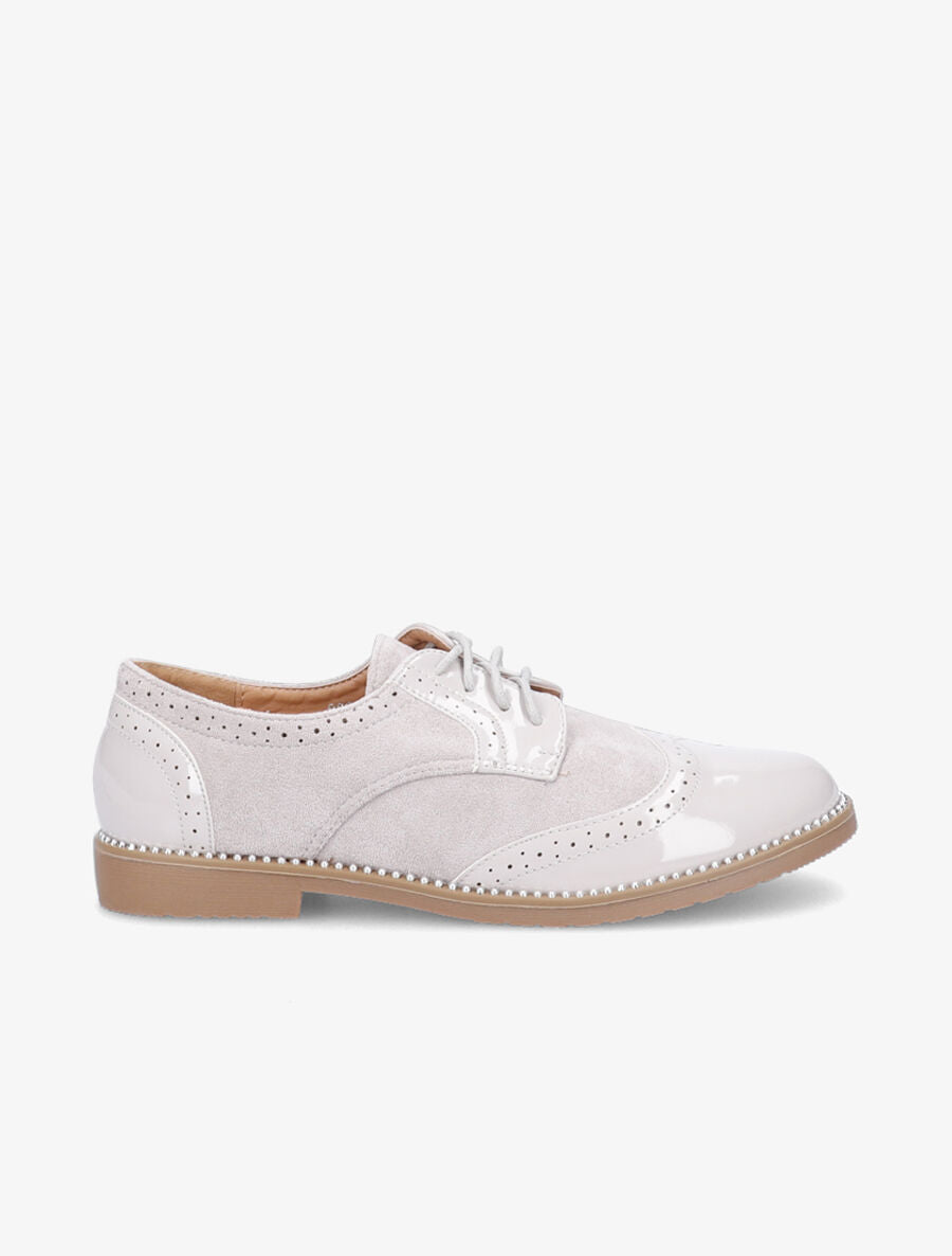 Derbies bimatière à bords cloutés - Gris souris - 5