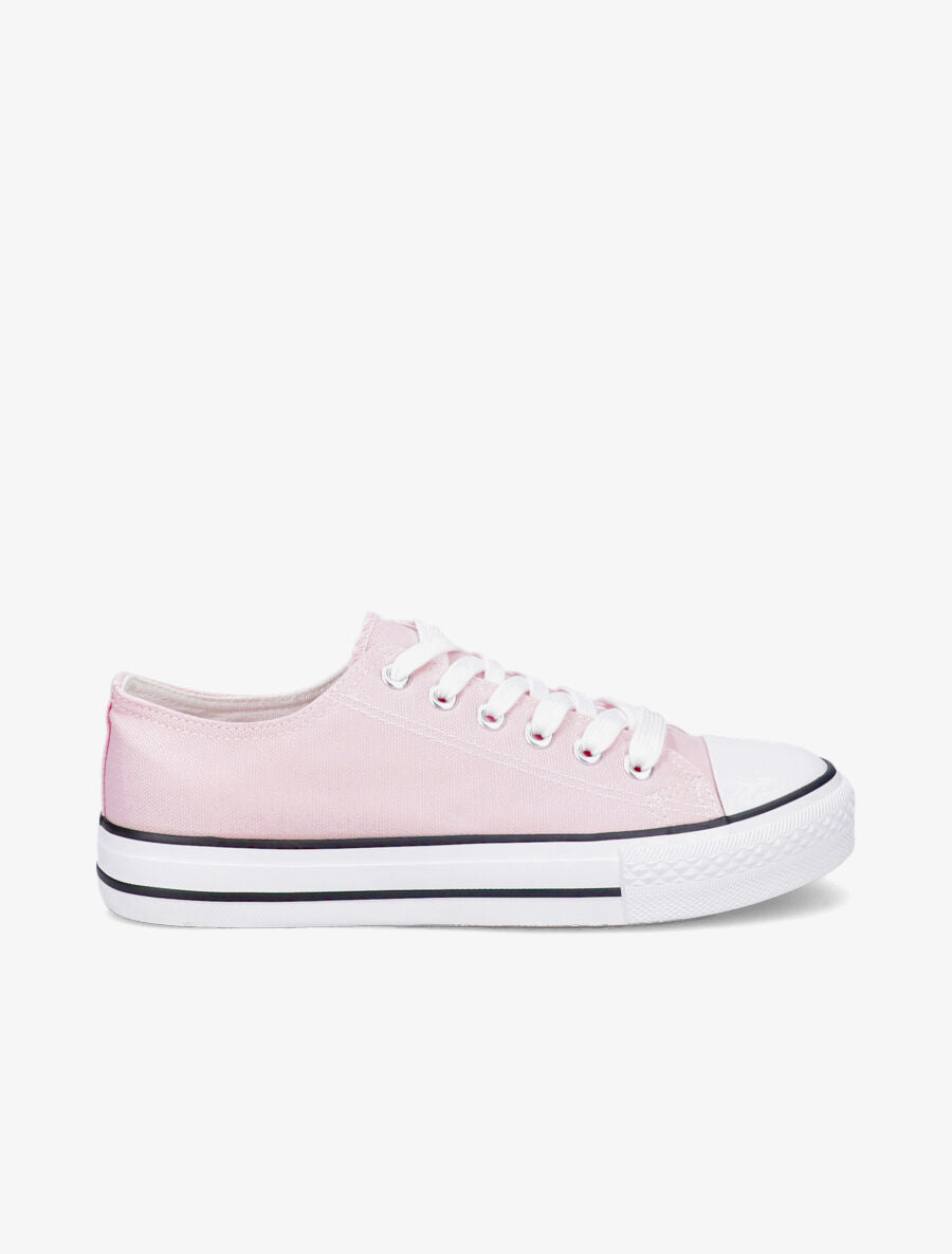 Tennis basses à semelle en gomme - Rose pâle - 5