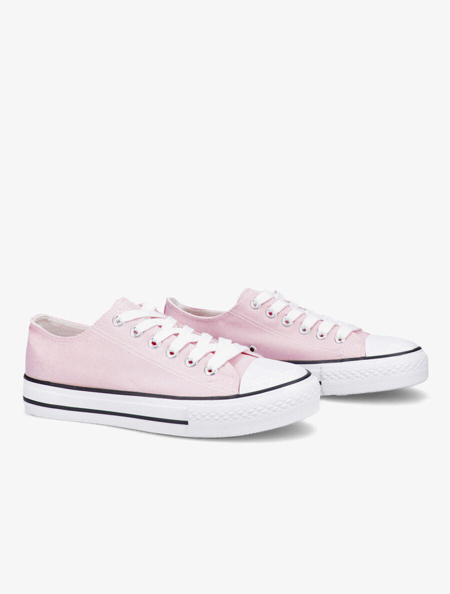 Tennis basses à semelle en gomme - Rose pâle - 4