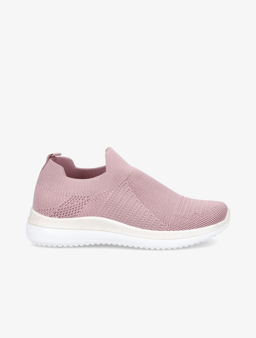 Baskets en mesh stylisé - Rose - 1