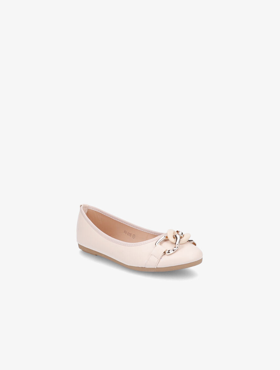 Ballerines à chaînes - Beige - 2