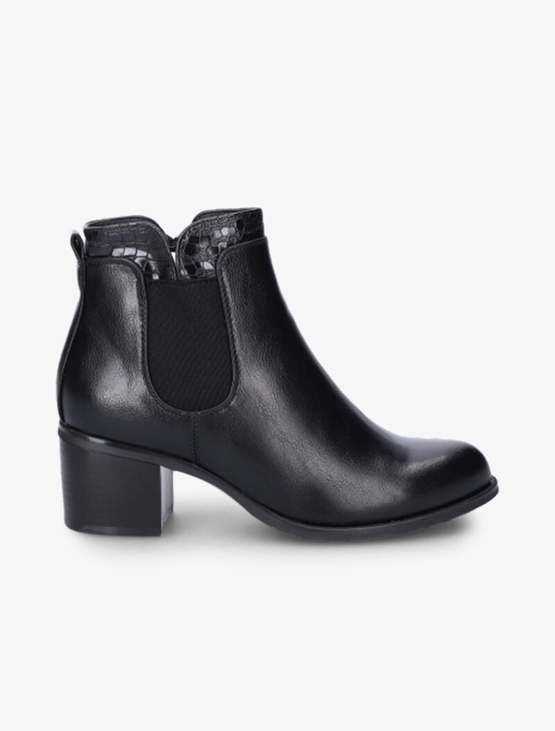 Bottines à cheville effet python - Noir - 5