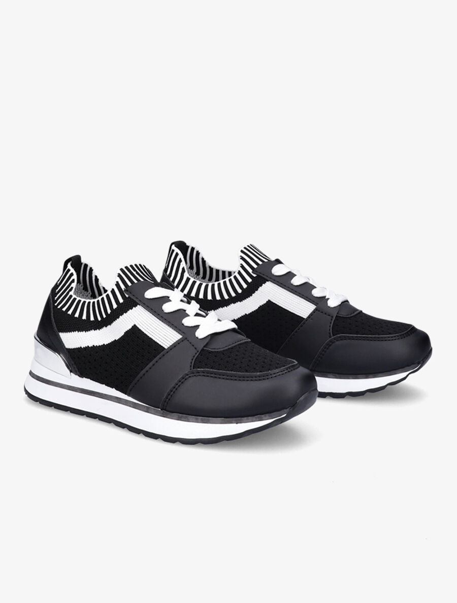 Baskets en mesh et simili - Noir - 4