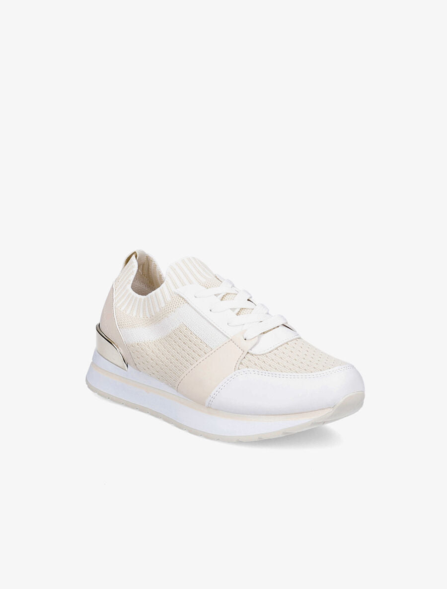 Baskets en mesh et simili - Beige - 2