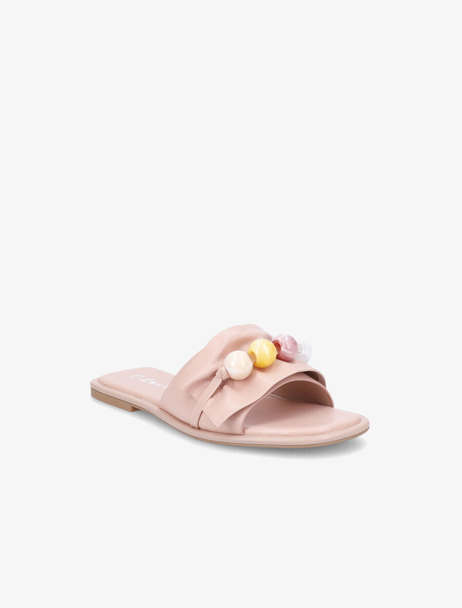 Mules à perles - Rose - 2