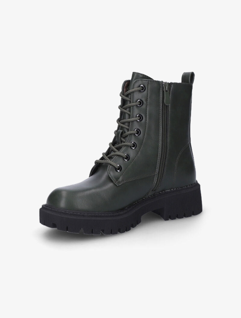 Boots style rock à zip décoratif - Kaki - 4