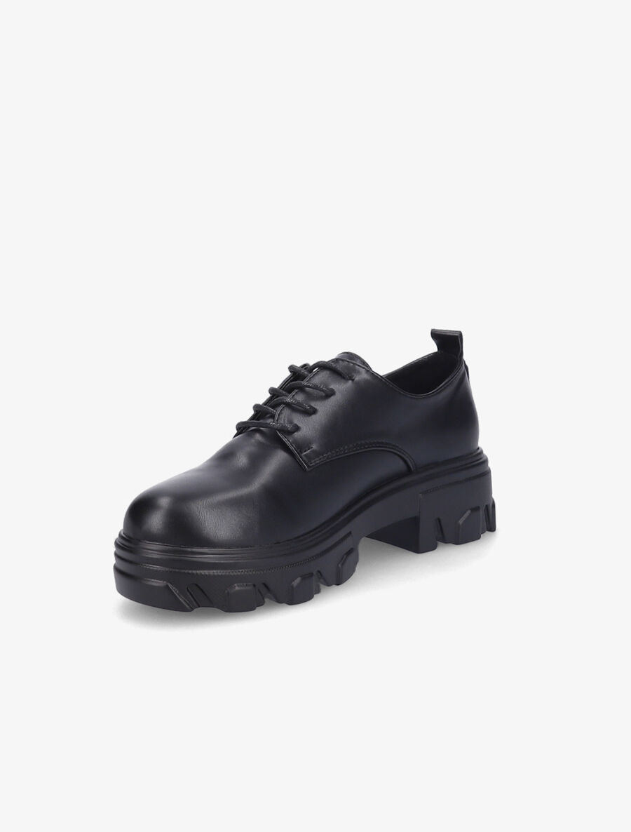 Derbies unies semelles chunky - Noir - 3
