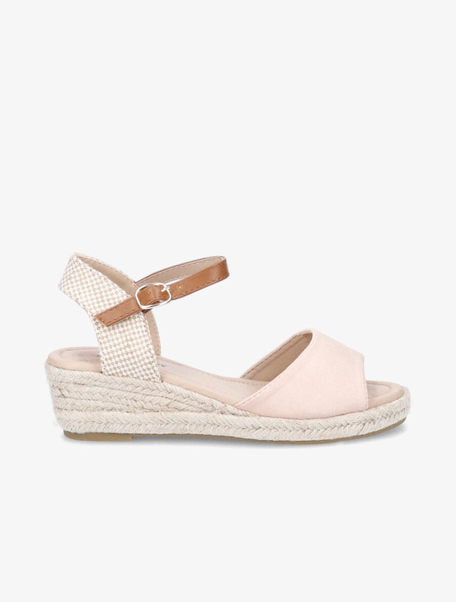Sandales compensées style espadrille - Rose - 1