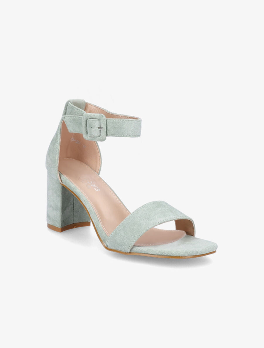 Sandales à bride en suédine - Vert d&