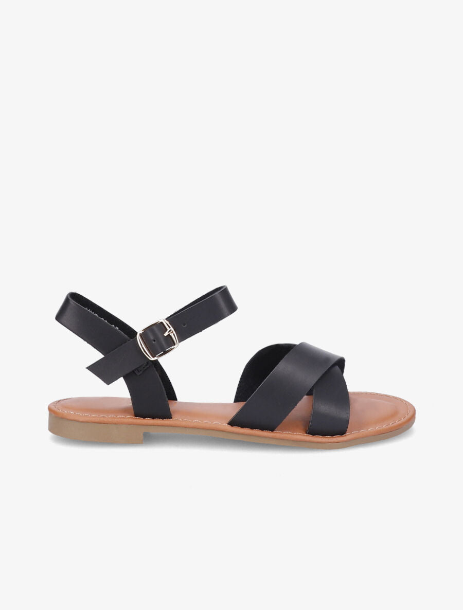 Nu-pieds à brides croisées - Noir - 4