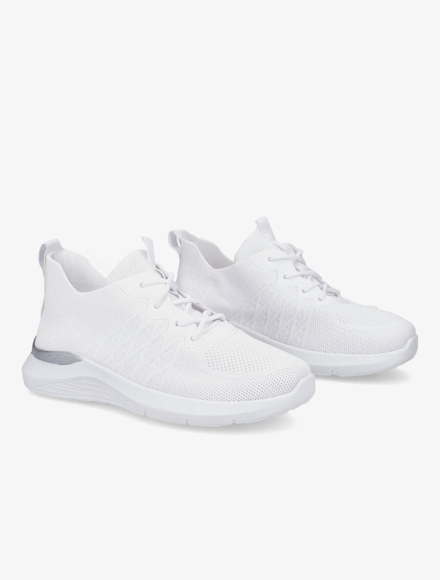 Baskets en mesh à lacets - Blanc - 4