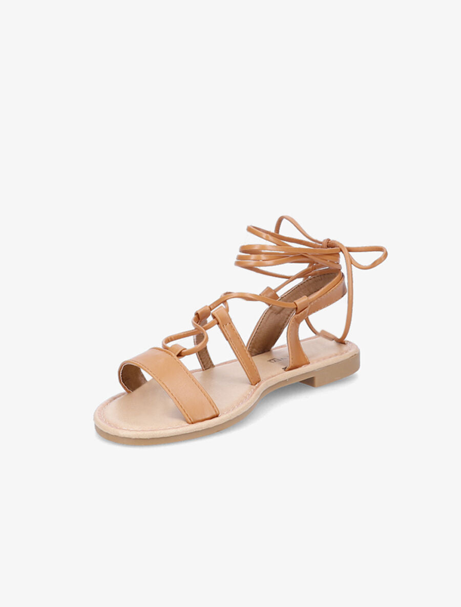 Nu-pieds à liens - Camel - 2