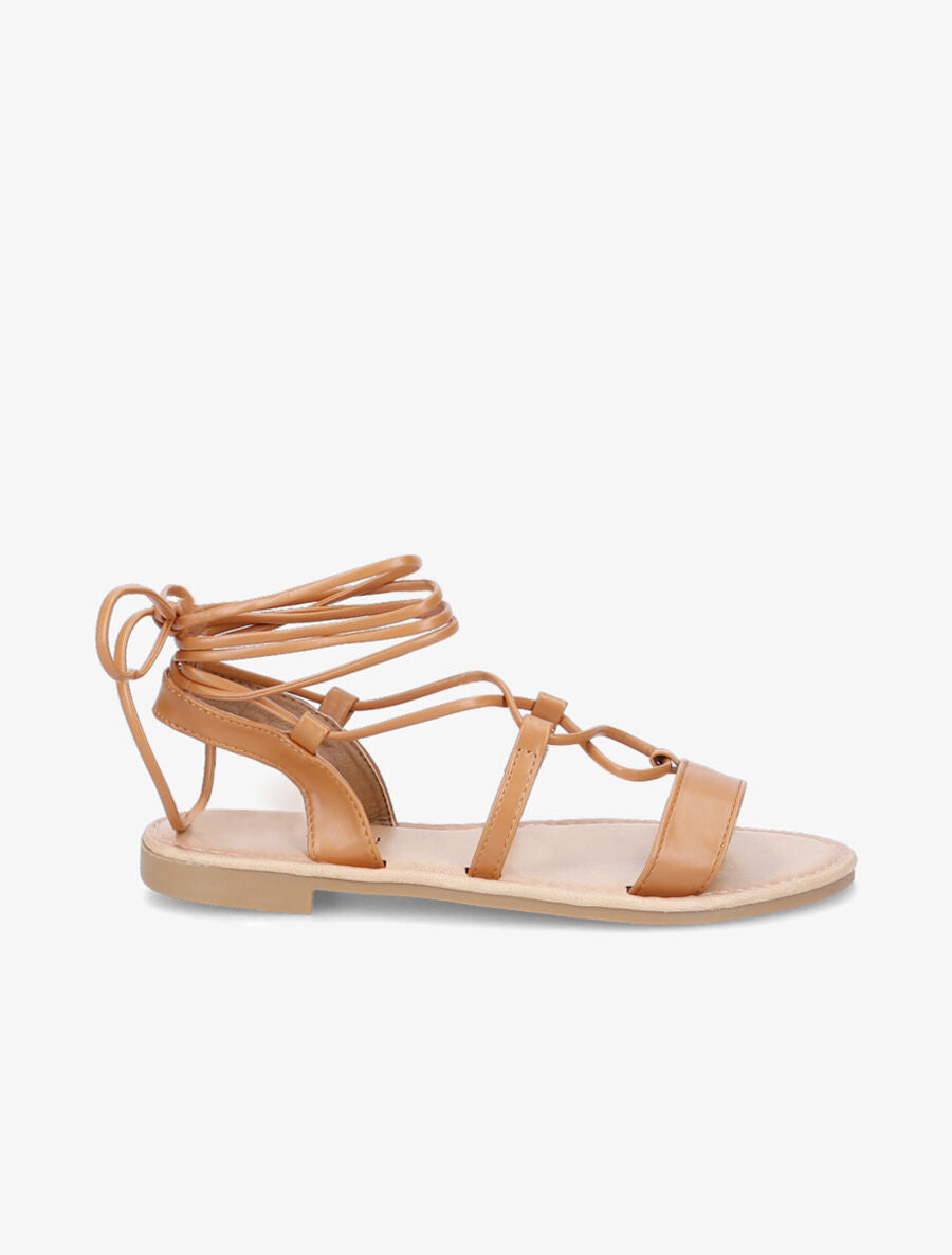 Nu-pieds à liens - Camel - 3