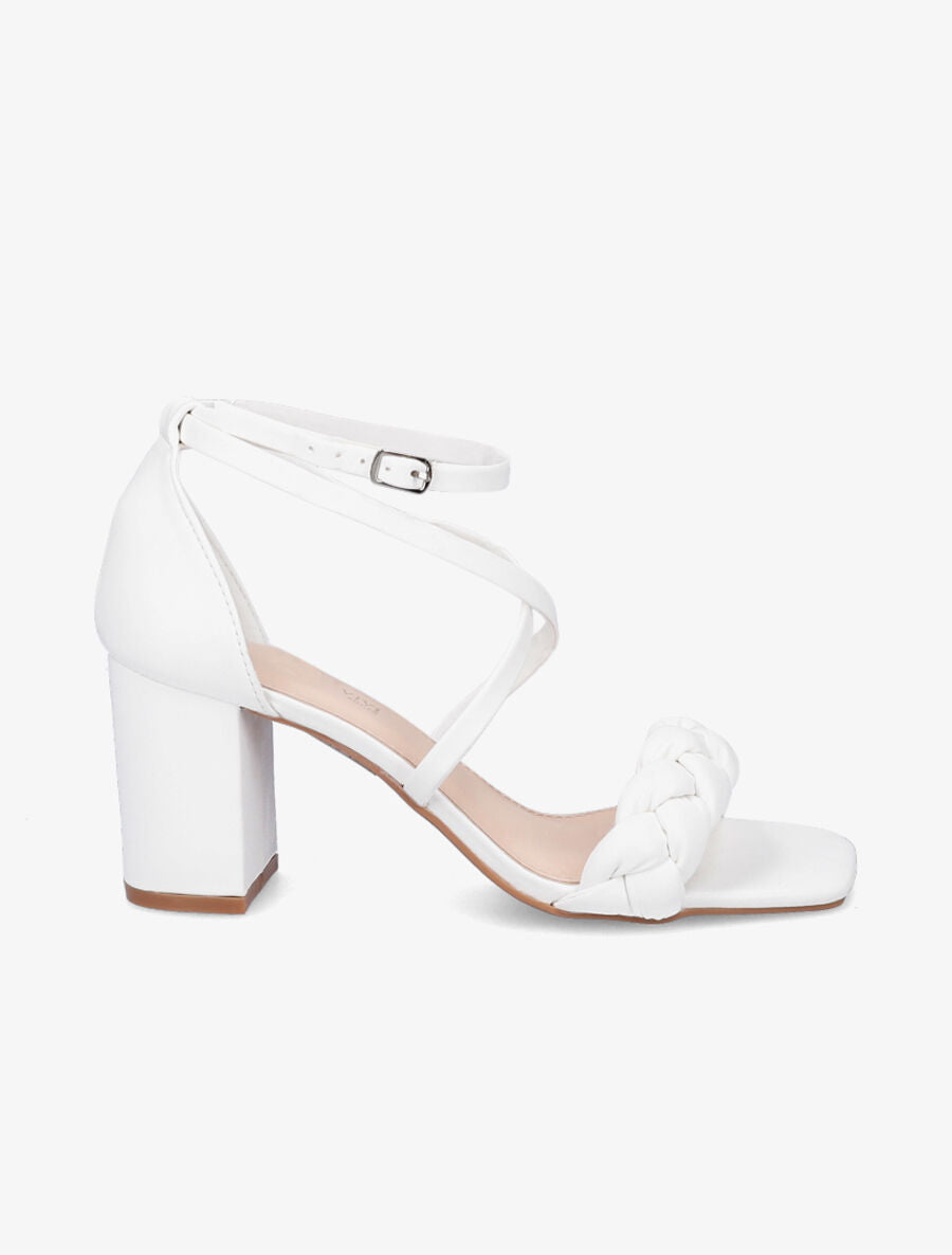 Sandales tressées à brides croisées - Blanc - 1
