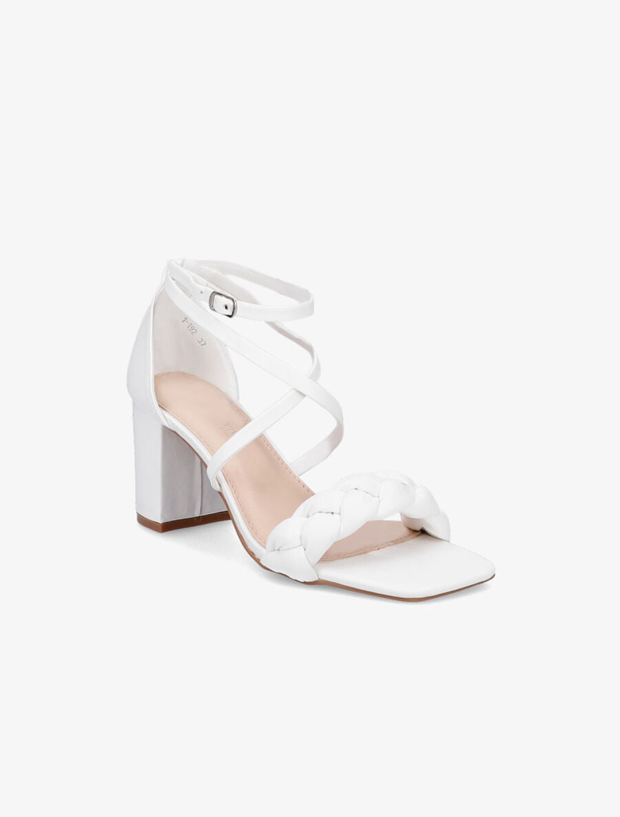 Sandales tressées à brides croisées - Blanc - 2
