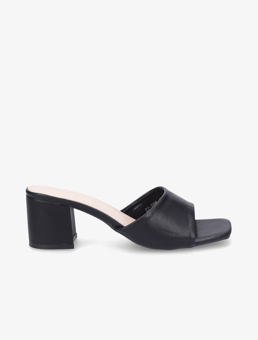 Mules classiques en simili - Noir - 5