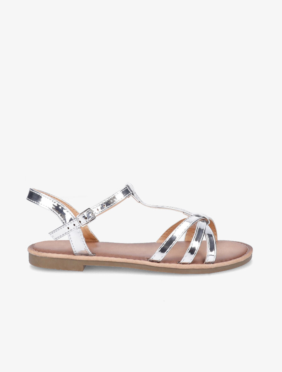 Nu-pieds vernis croisés - Argent - 1