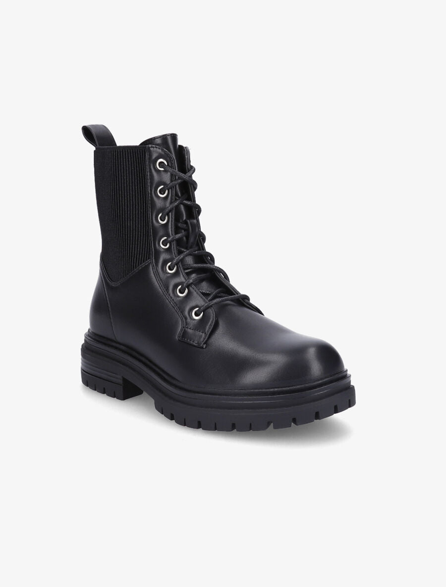 Boots montantes à cheville élastiquée - Noir - 2
