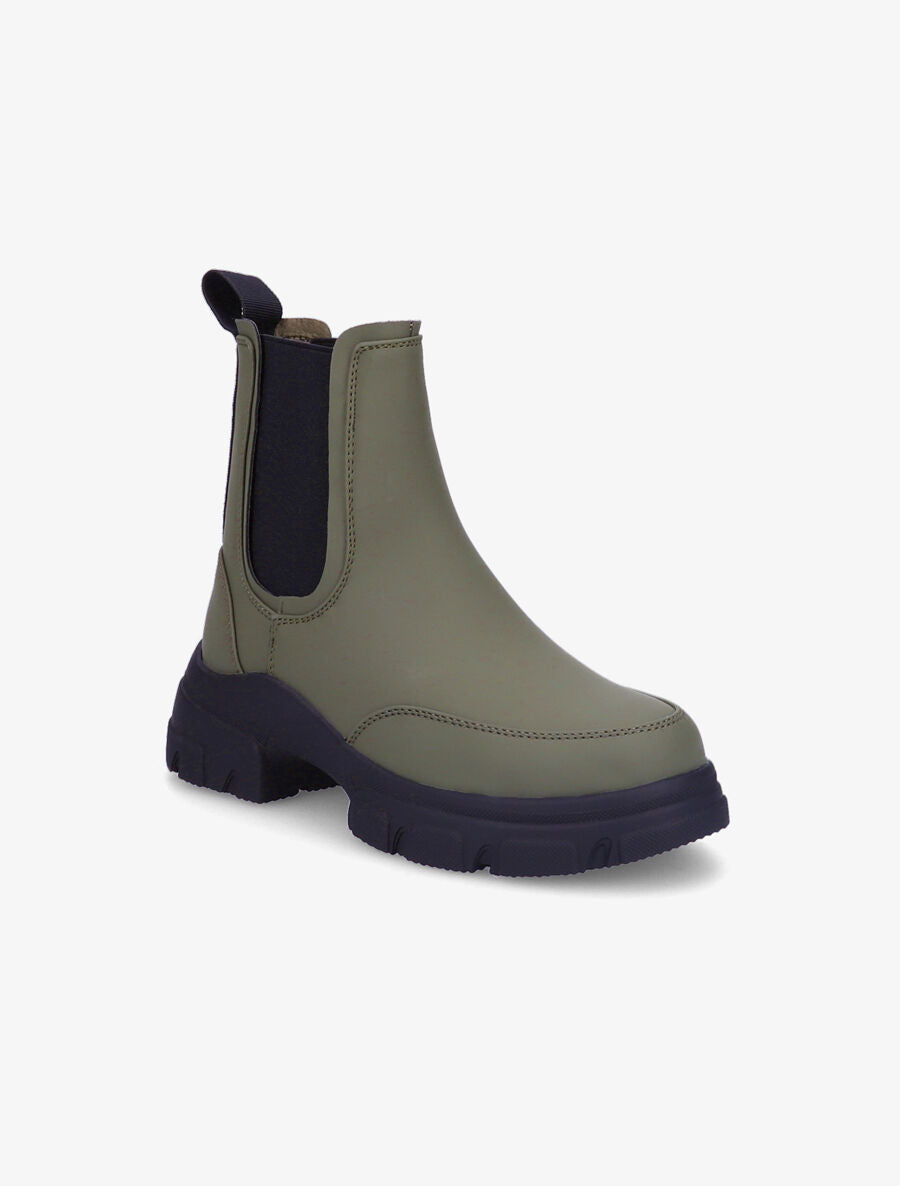 Chelsea boots montantes à semelle stylisée - Kaki - 2
