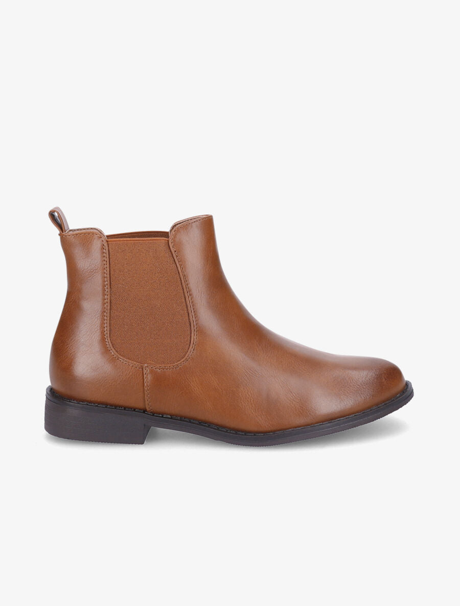 Chelsea boots basiques en simili - Camel - 1