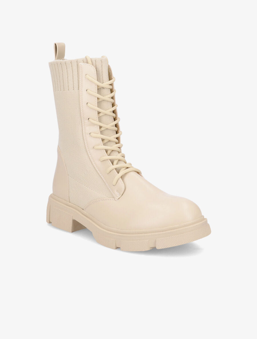 Rangers bi-matière - Beige - 2
