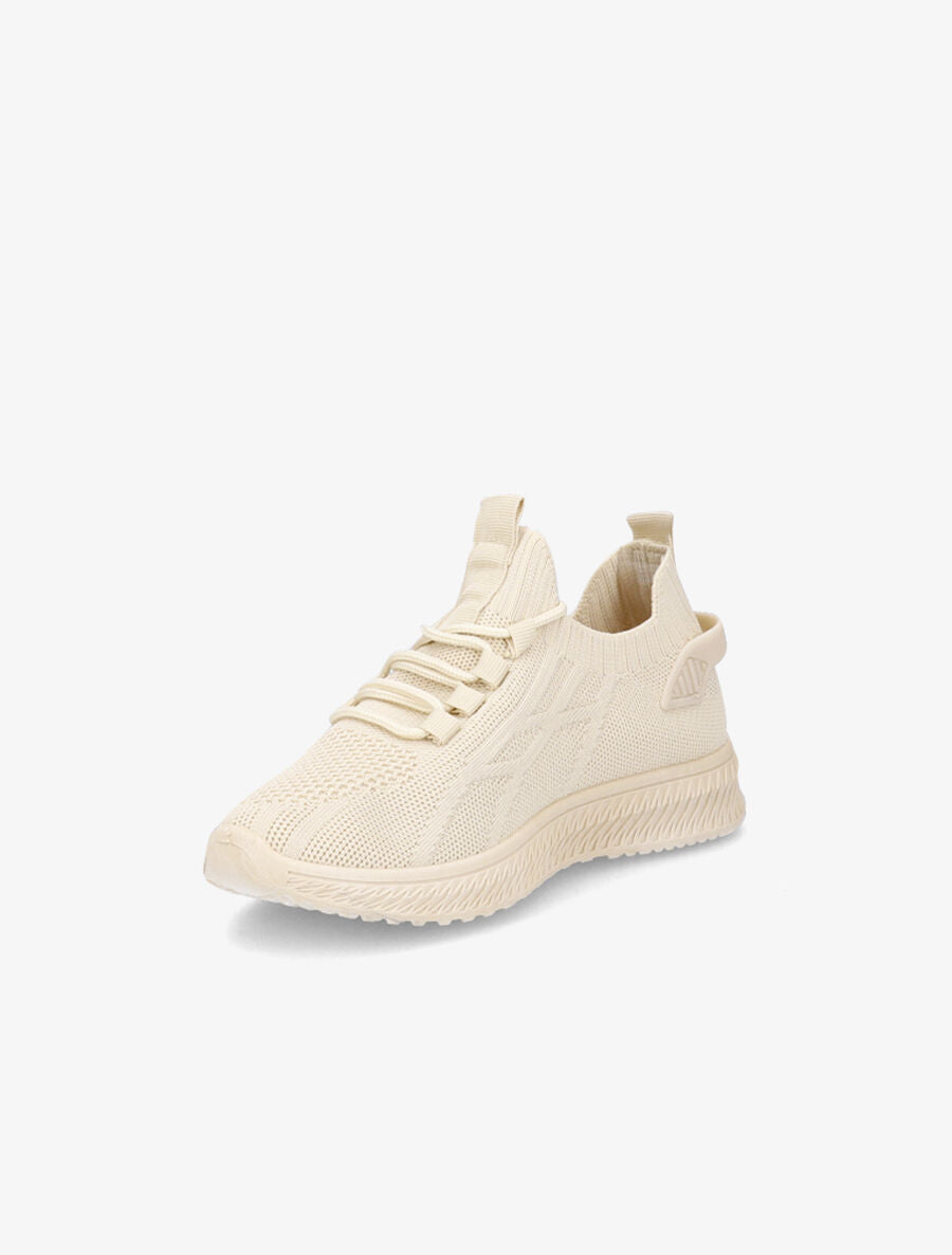 Baskets en mesh à lacets - Beige - 3