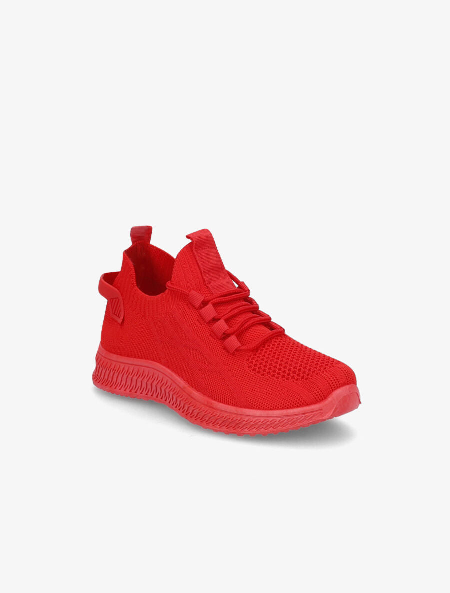 Baskets en mesh à lacets - Rouge - 2