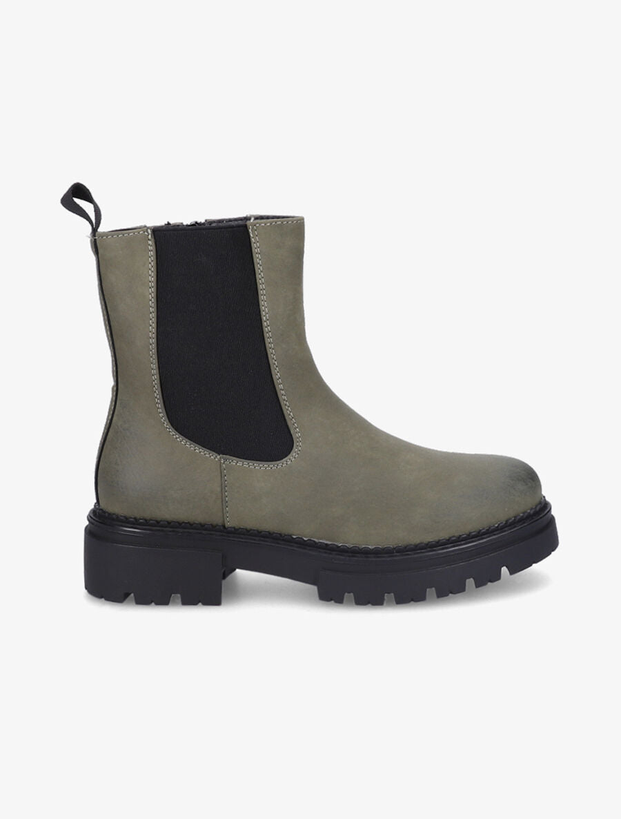 Boots à semelle crantée - Kaki - 1