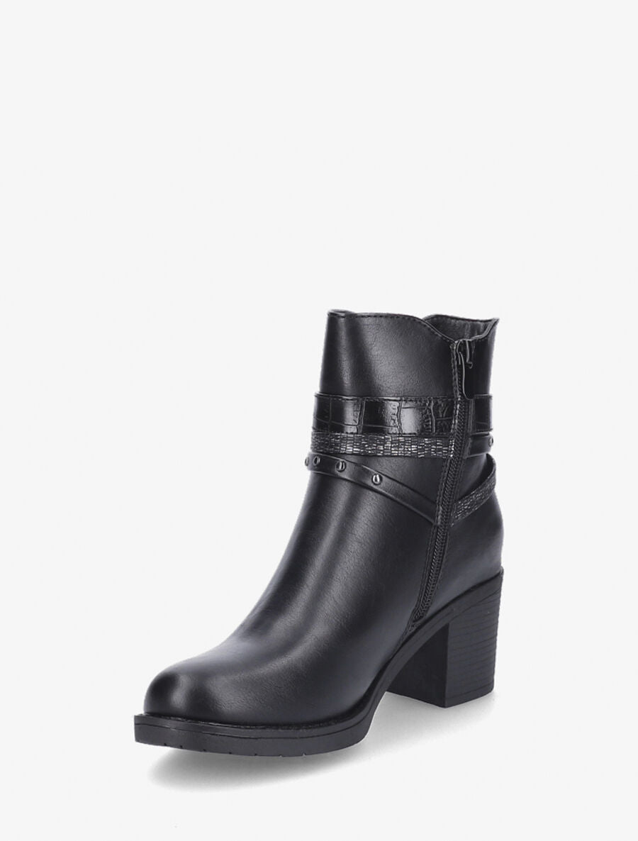 Bottines élastiquée à boucles stylisées - Noir - 3