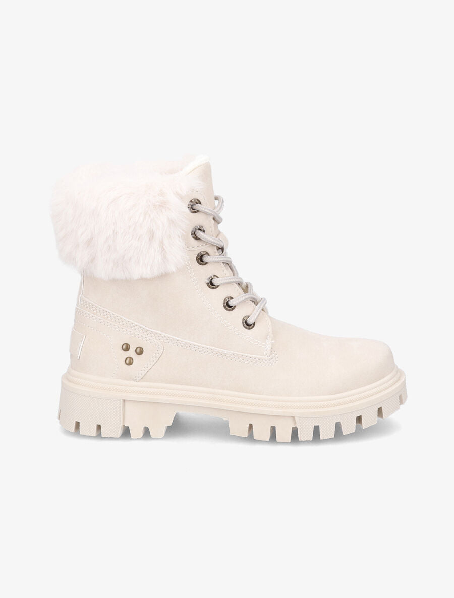 Boots fourrées à fourrure synthétique - Beige - 5