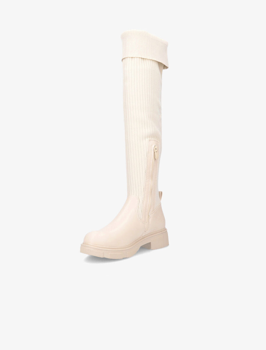 Cuissardes côtelées - Beige - 3