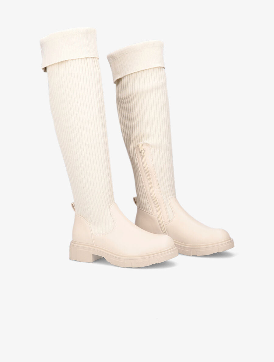 Cuissardes côtelées - Beige - 4