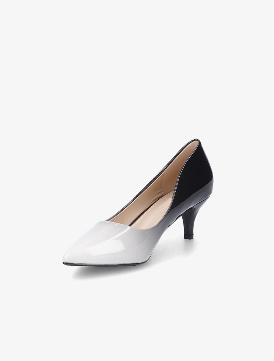 Escarpins à dégradé et bout pointu - Noir/blanc - 3