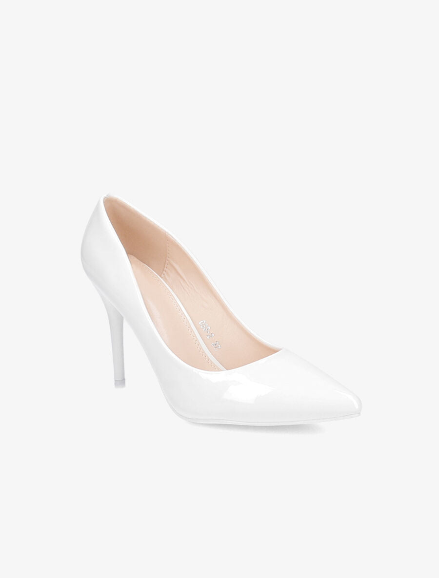 Escarpins pointus vernis - Blanc - 2
