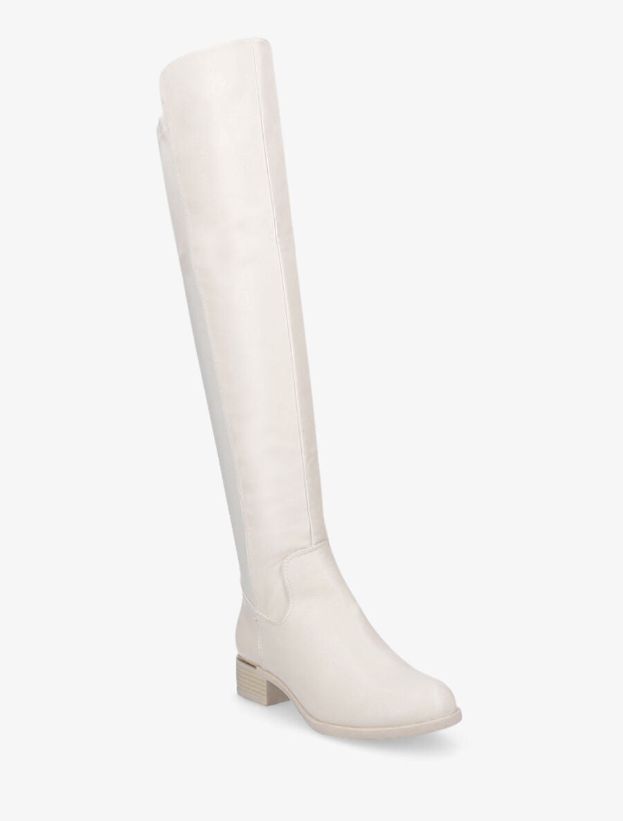 Cuissardes bi-matière simili et gomme - Beige - 3