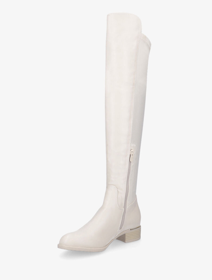 Cuissardes bi-matière simili et gomme - Beige - 4