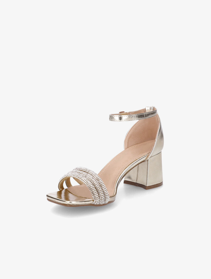 Sandales mi-hautes à strass - Or - 3