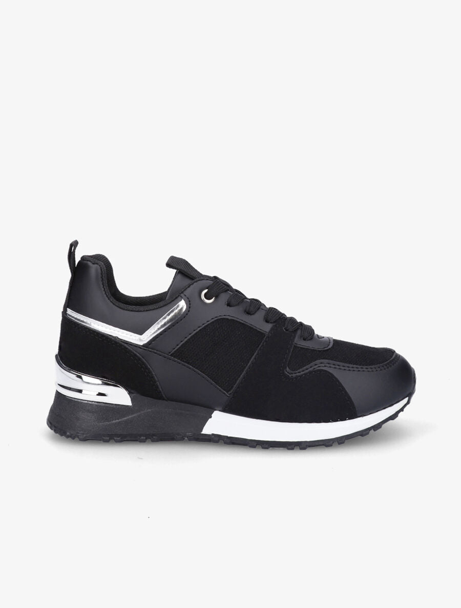 Baskets H&M Pointure 39 Occasion - Suédine Et Simili Cuir, Couleur Gris/rose