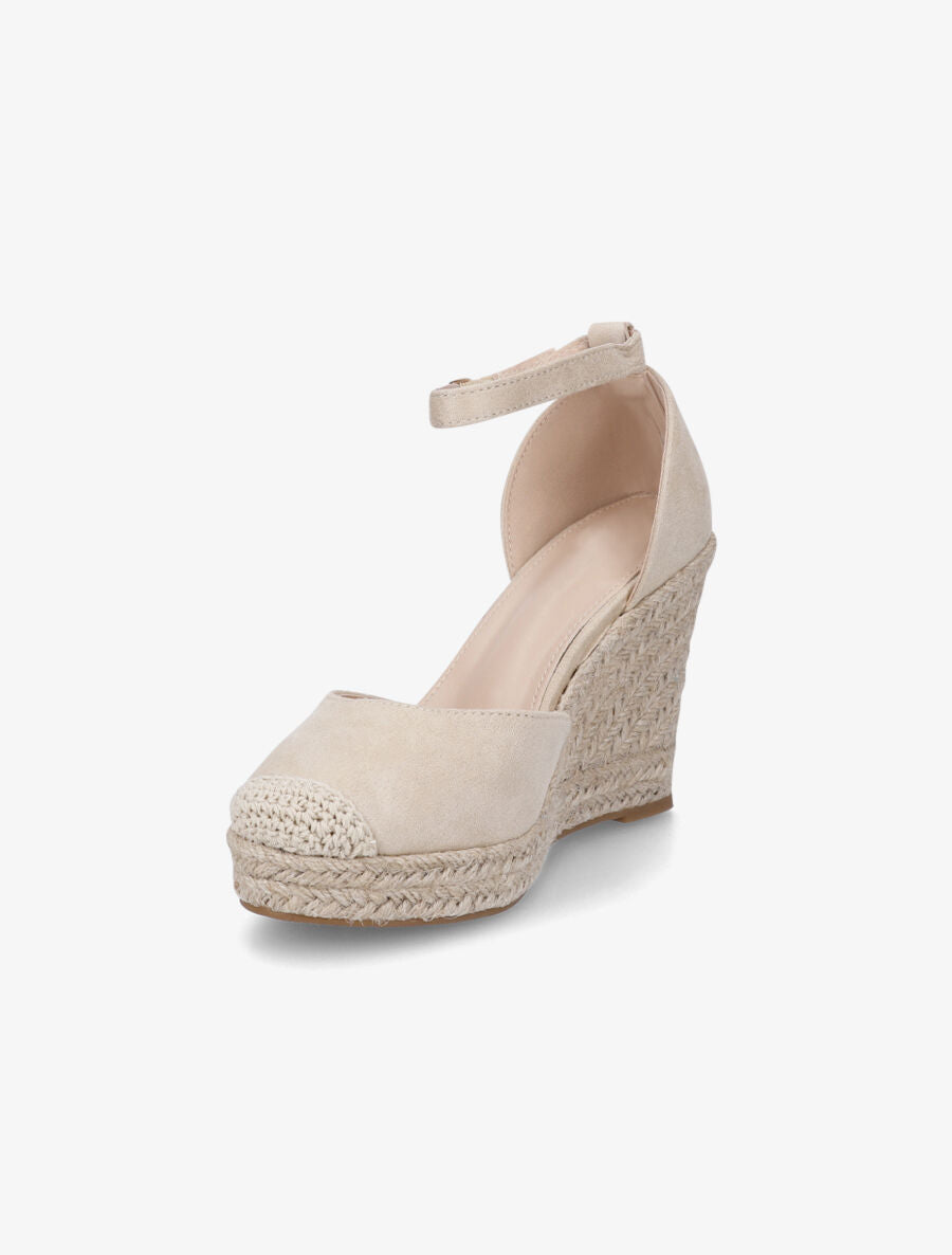 Espadrilles hautes en suédine - Beige - 3