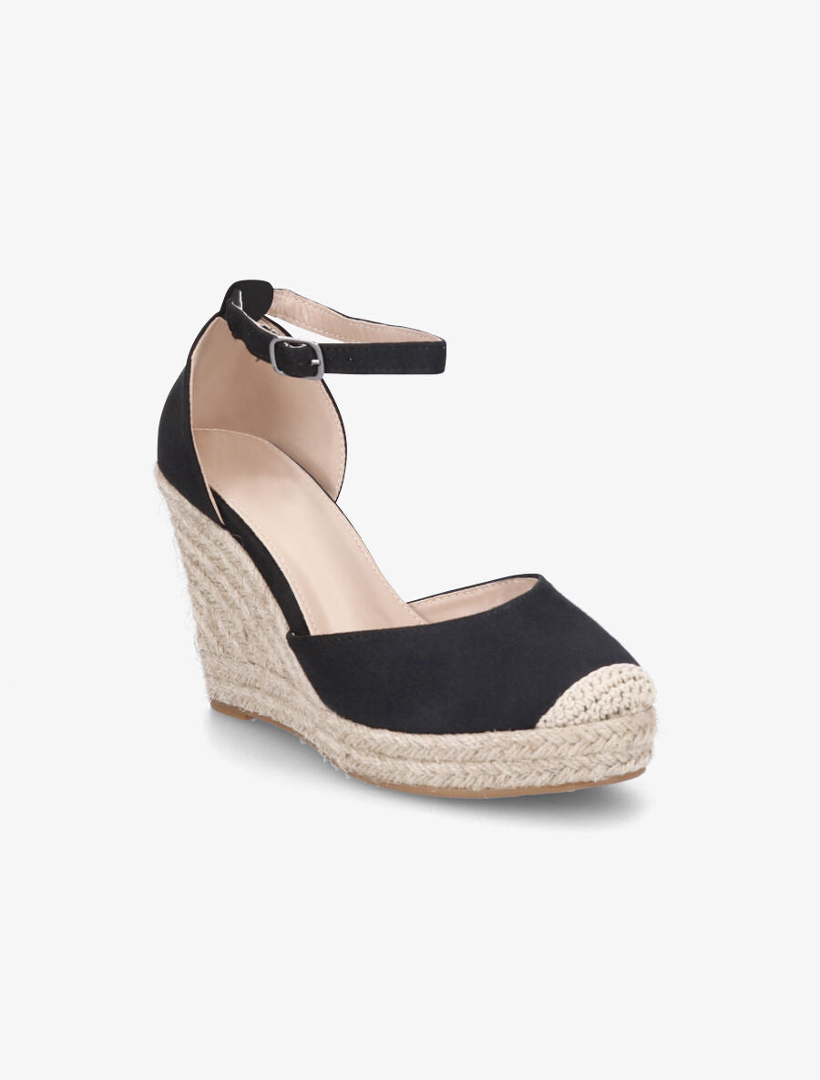 Espadrilles hautes en suédine - Noir - 2