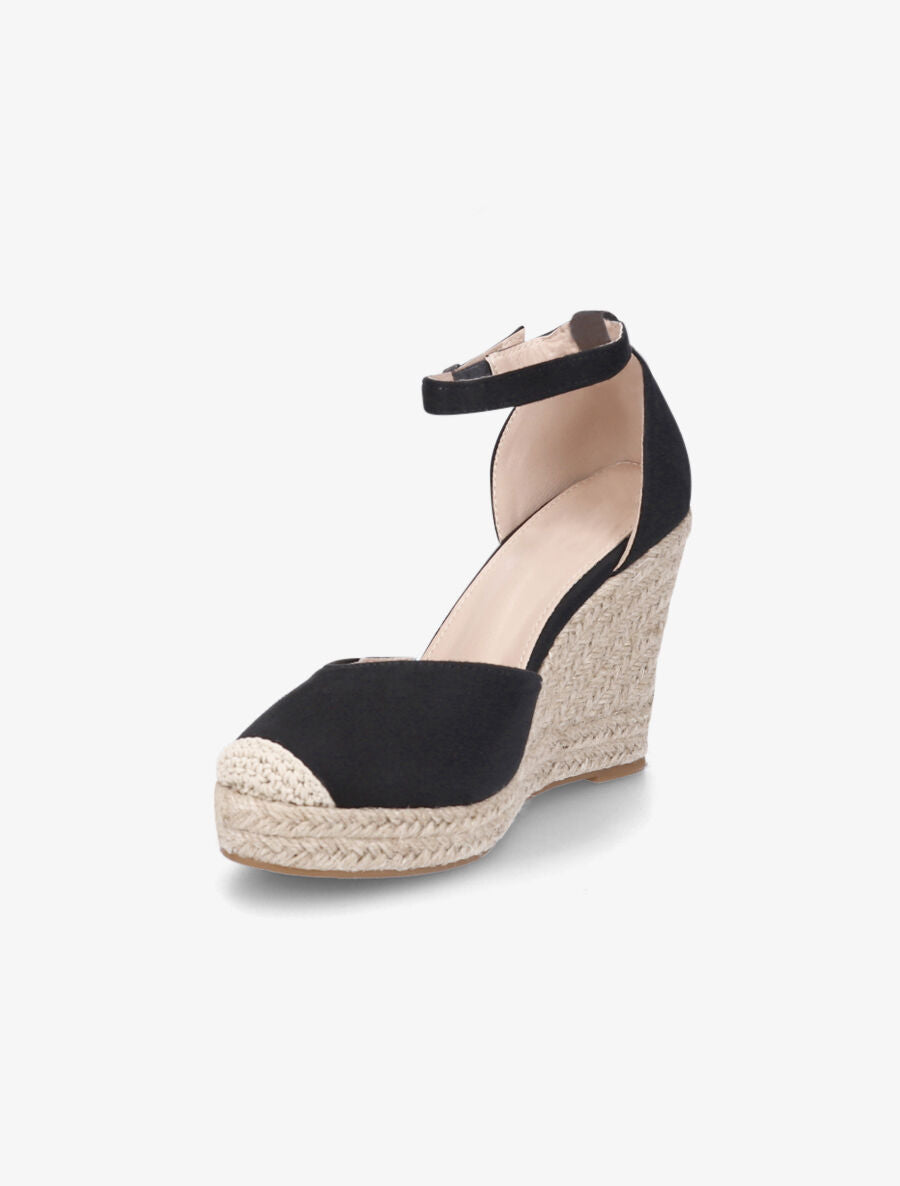 Espadrilles hautes en suédine - Noir - 3