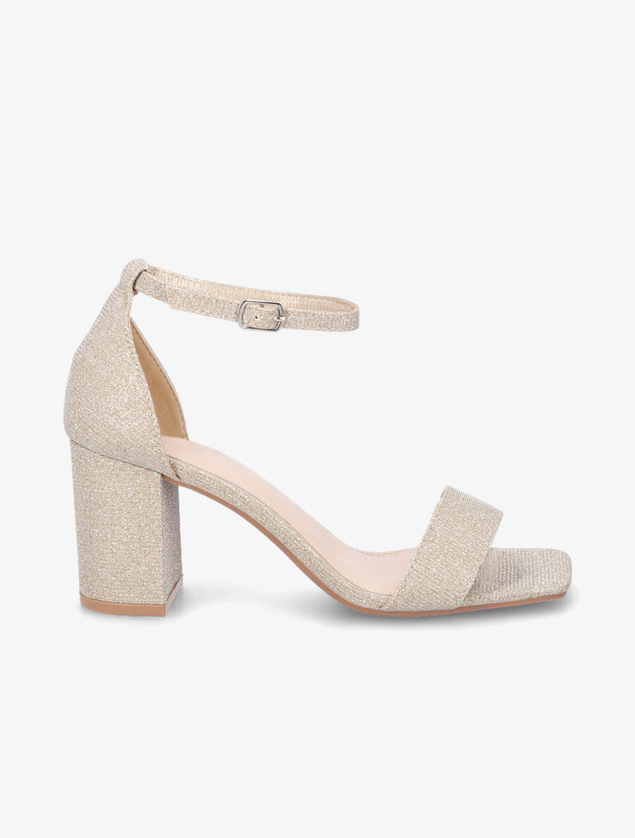 Sandales en simili à paillettes - Or - 1