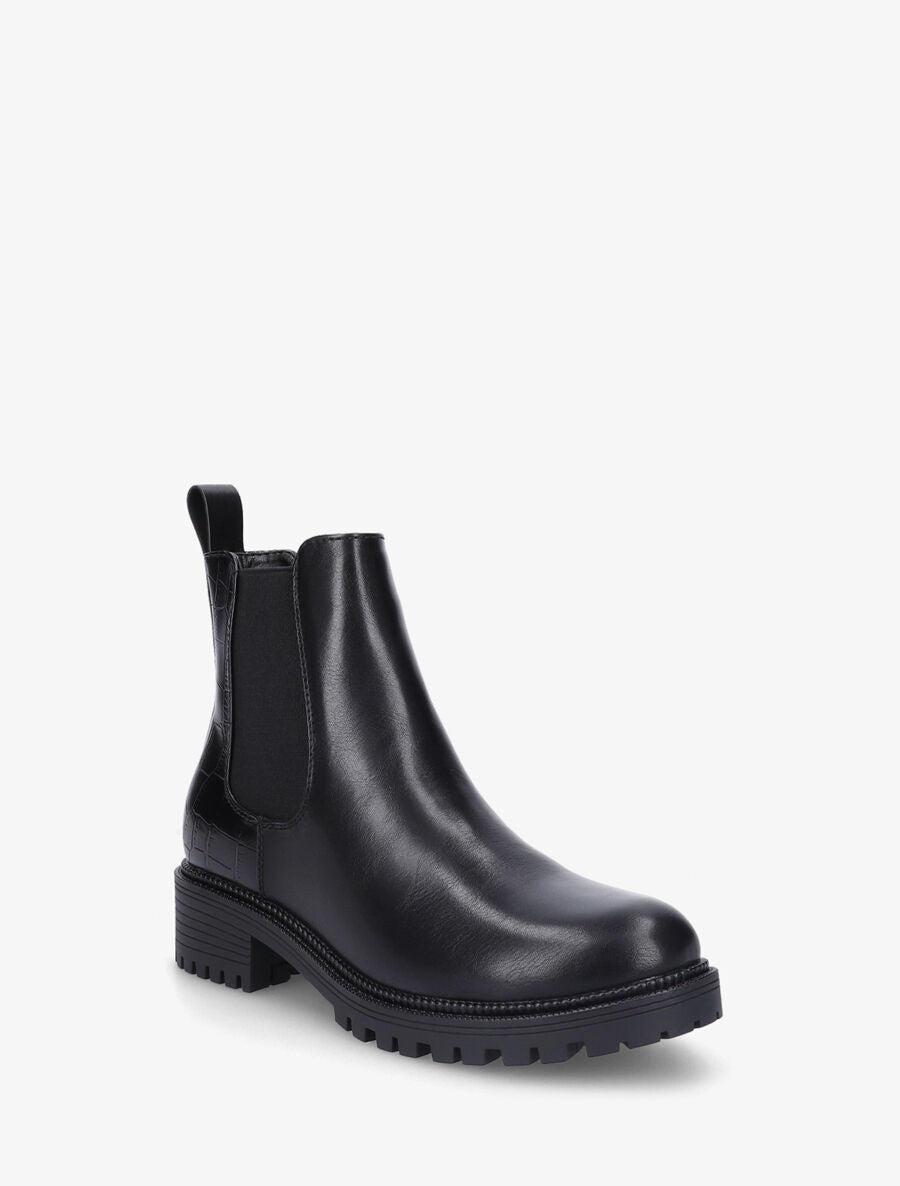 Boots élastiquées bi-matière - Noir - 2